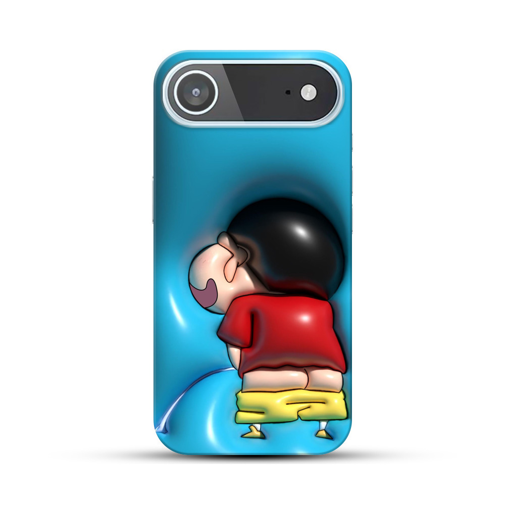 うずくまるキャラクター iPhone Airオリジナルハードケース