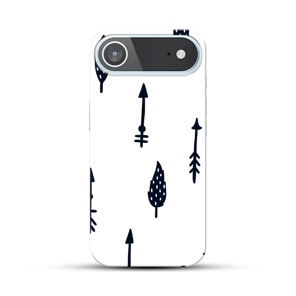 矢印と葉のパターン iPhone Airオリジナルハードケース