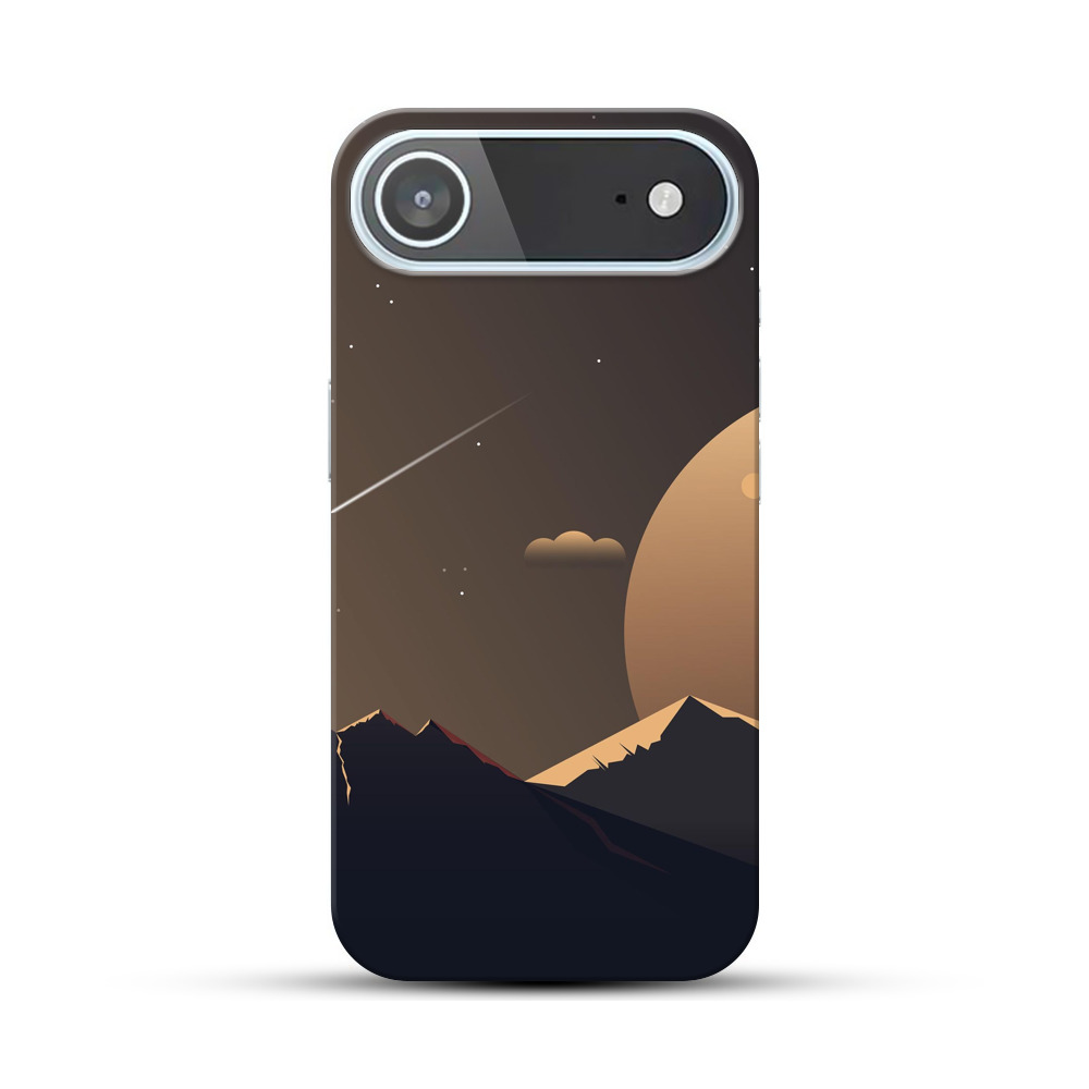 流れ星と月の夜空 iPhone Airオリジナルハードケース