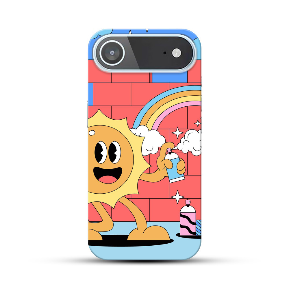 陽気な太陽と虹 iPhone Airオリジナルハードケース