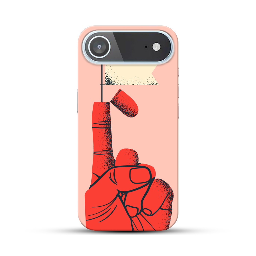 指と旗 iPhone Airオリジナルハードケース