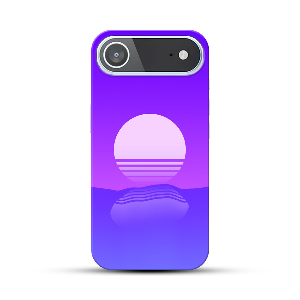 幻想的な紫夕日 iPhone Airオリジナルハードケース