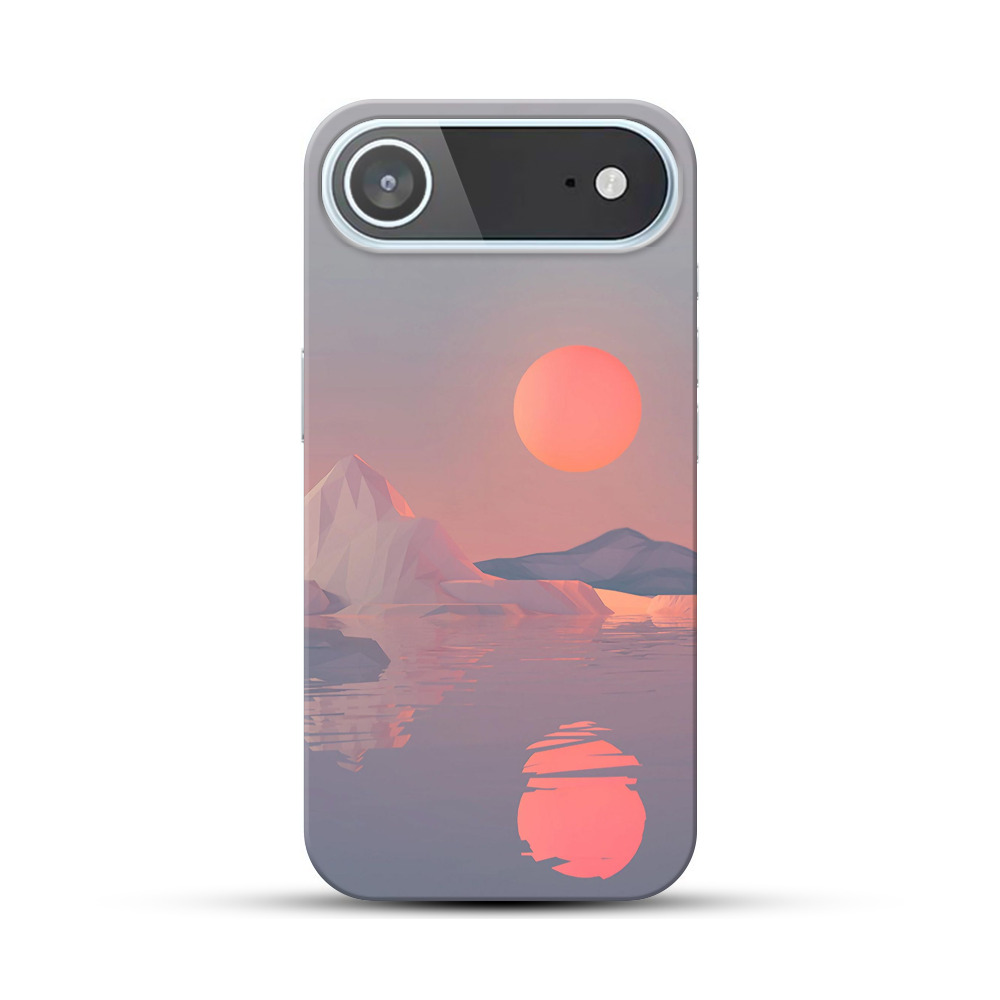 夕日と山と水面の風景 iPhone Airオリジナルハードケース