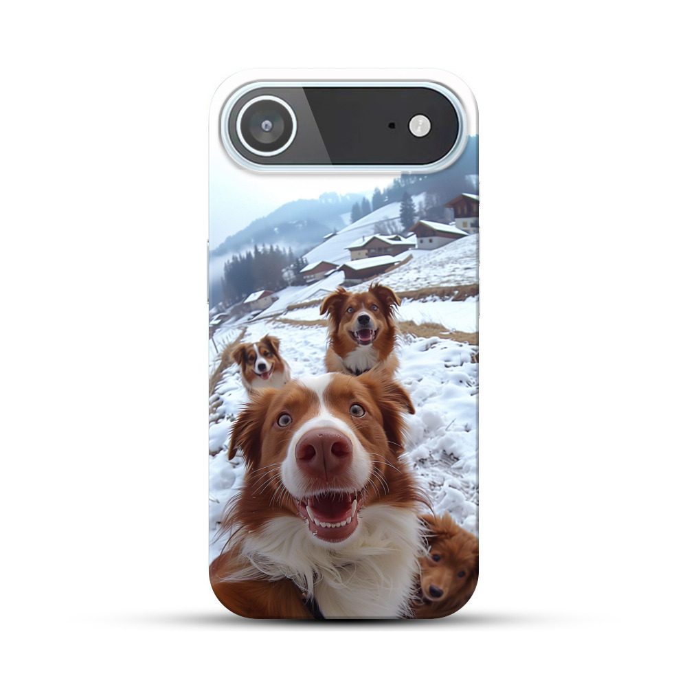 雪景色の犬たち iPhone Airオリジナルハードケース