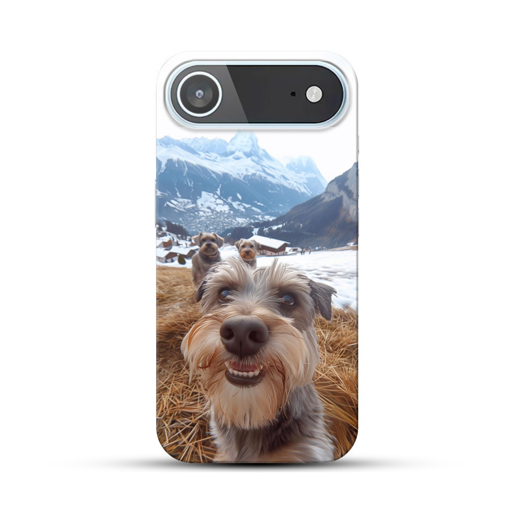 雪山犬のセルフィー iPhone Airオリジナルハードケース