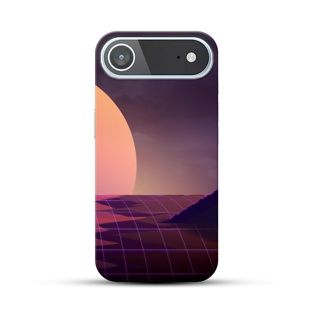 夕暮れ未来の海と太陽 iPhone Airオリジナルハードケース