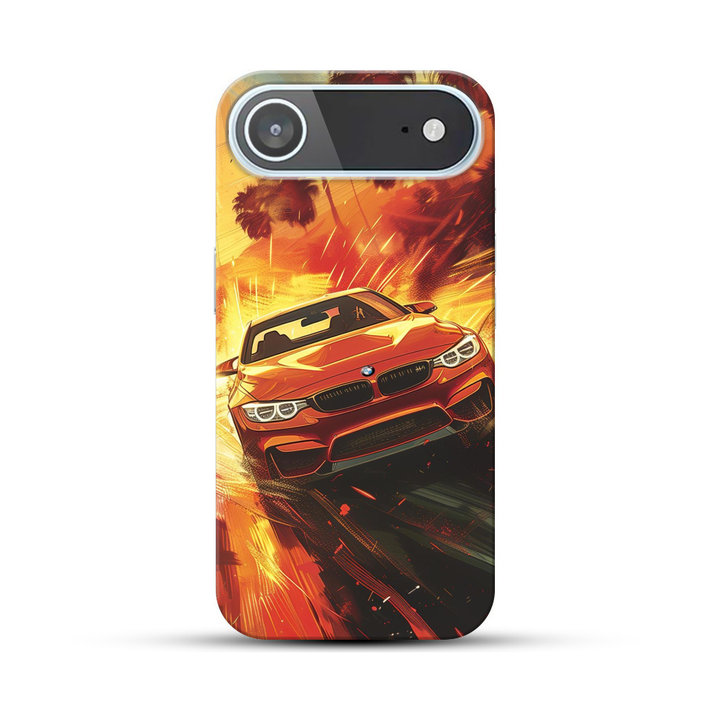 夕焼けスポーツカー iPhone Airオリジナルハードケース