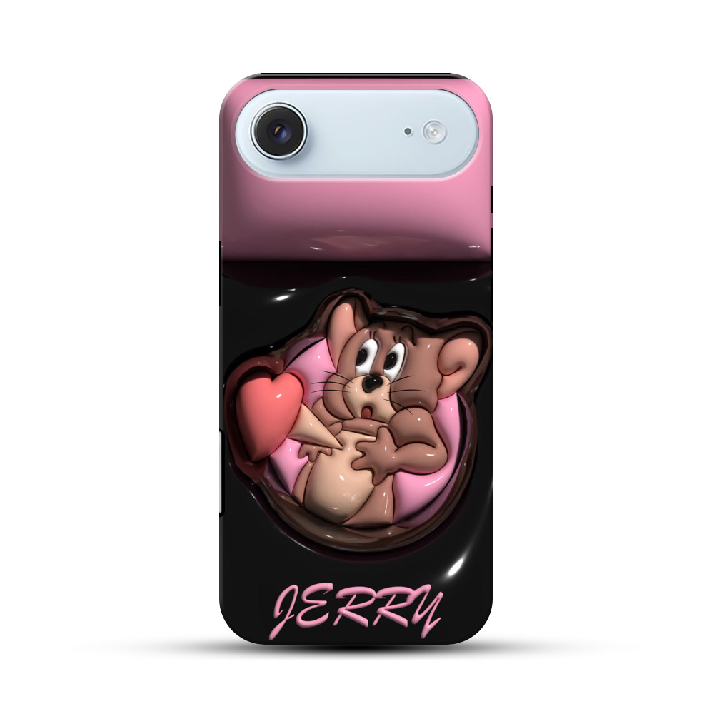 愛らしいネズミとハート iPhone Airオリジナル耐衝撃ケース