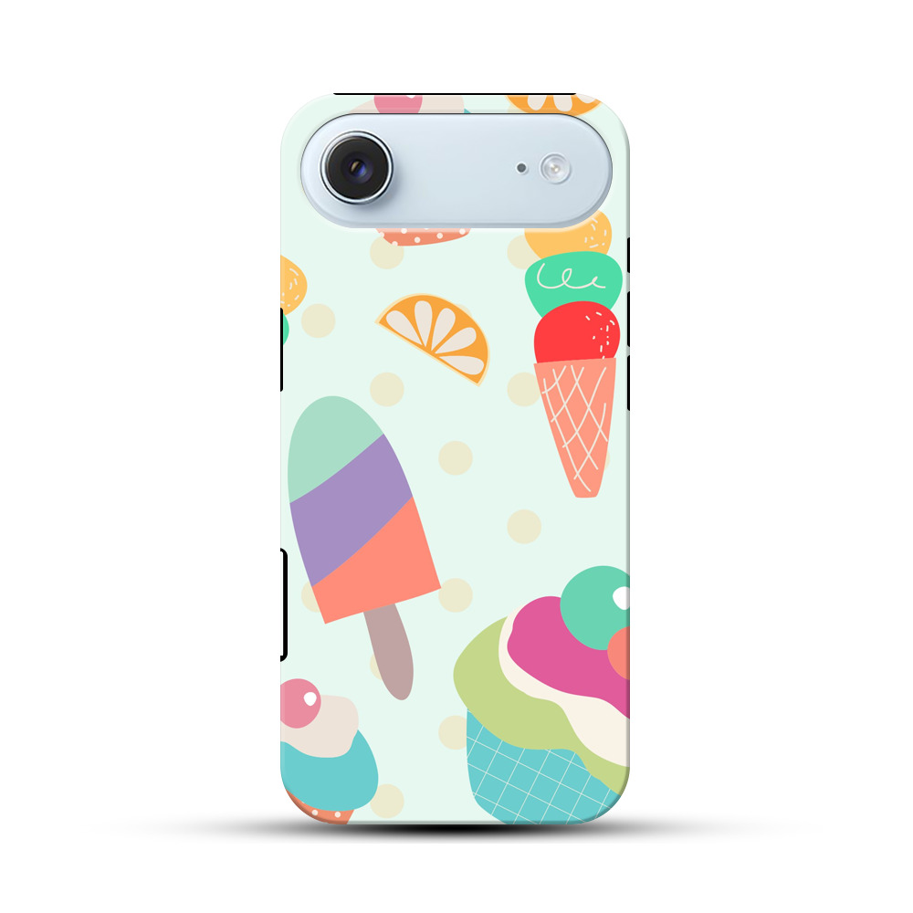 アイスクリームとカップケーキのパターン iPhone Airオリジナル耐衝撃ケース