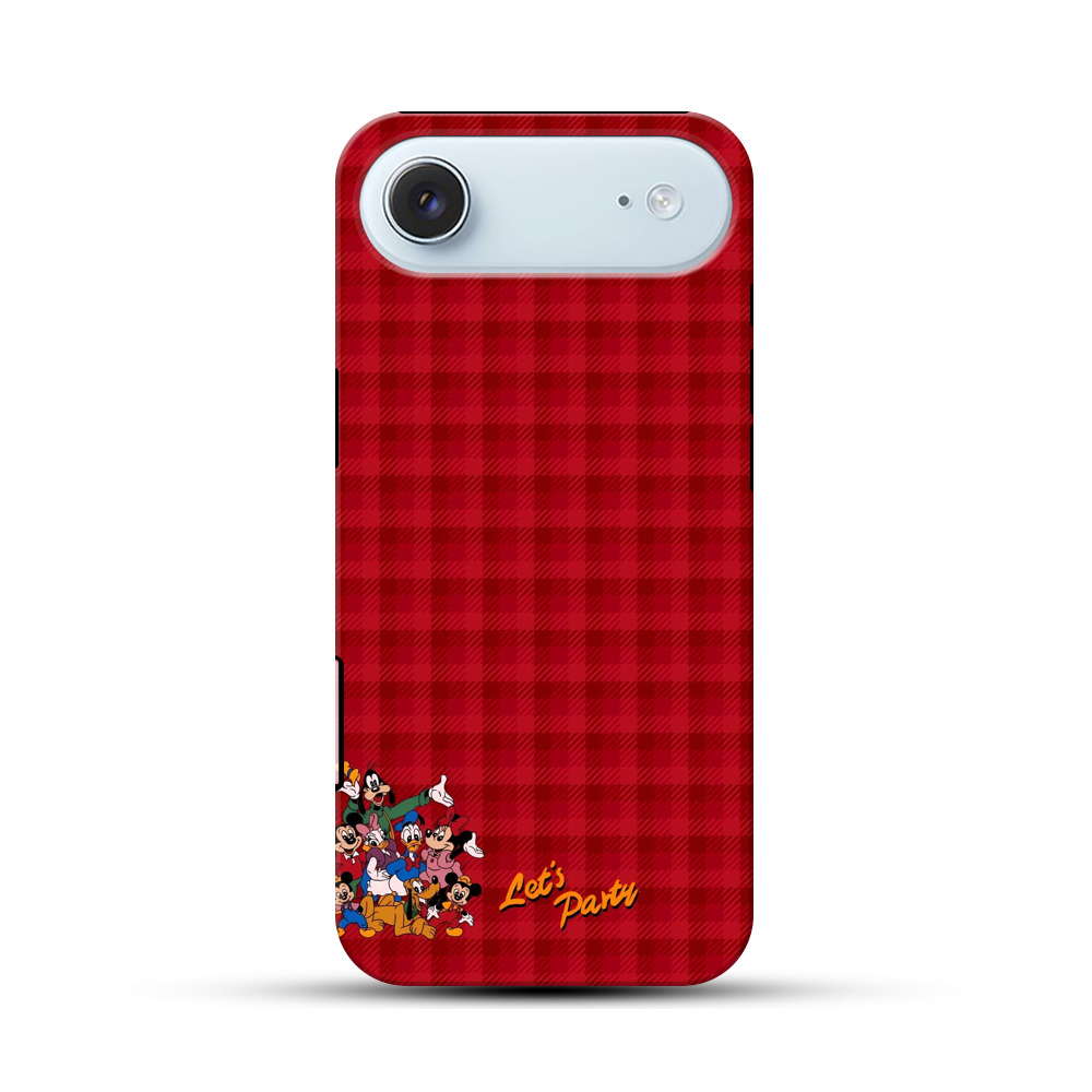 赤黒チェックのミッキー iPhone Airオリジナル耐衝撃ケース