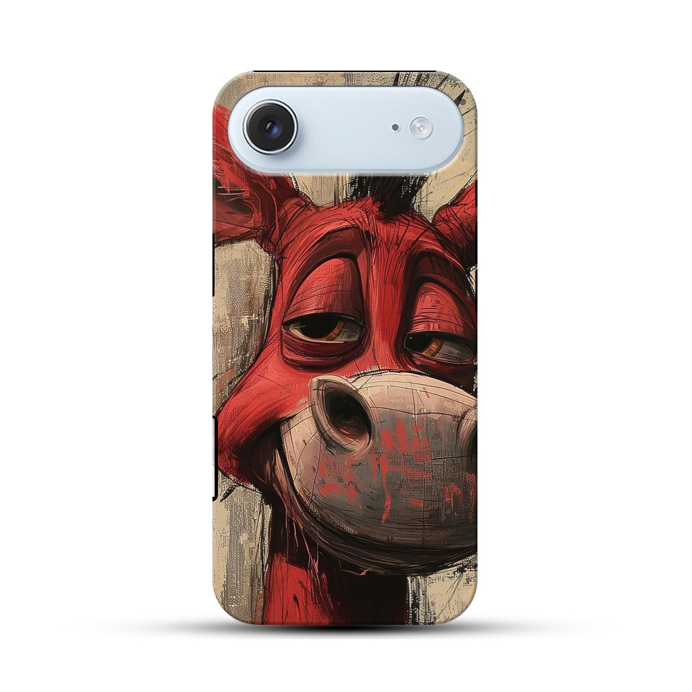 赤いロバのイラスト iPhone Airオリジナル耐衝撃ケース