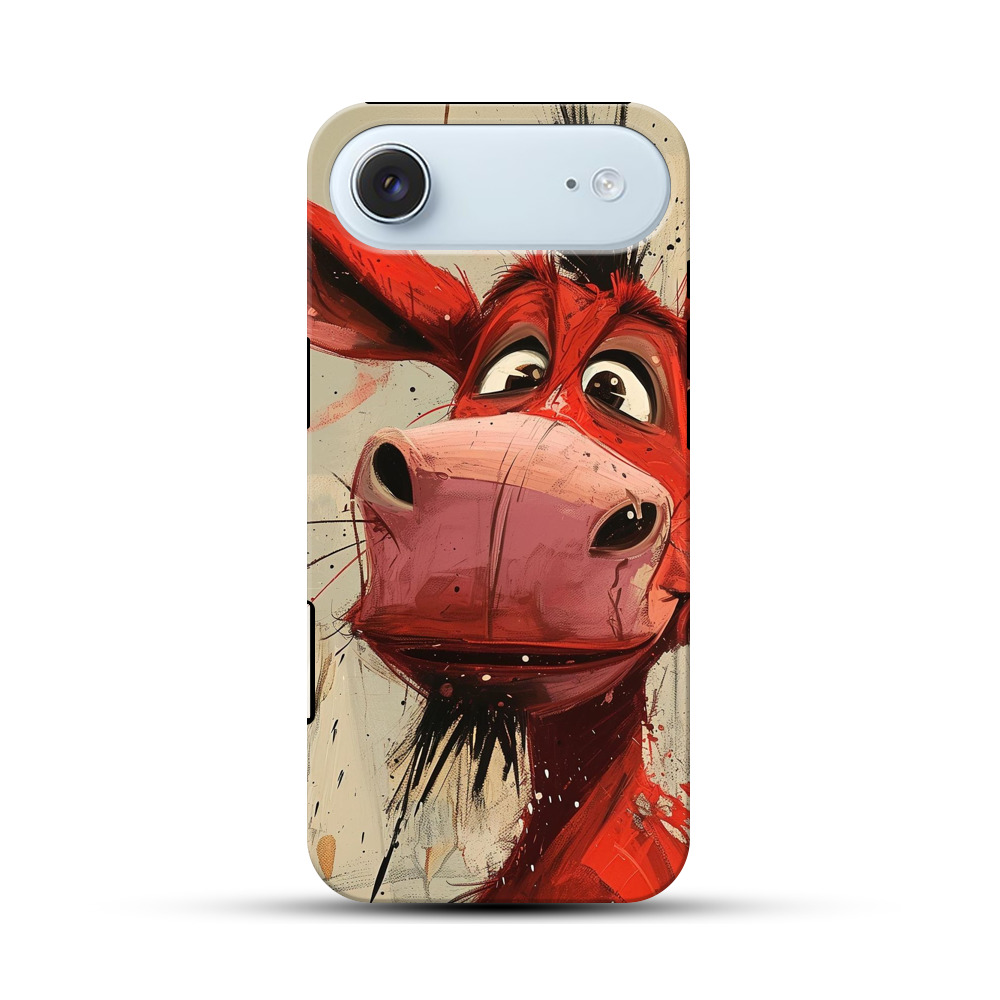 赤いロバのイラスト iPhone Airオリジナル耐衝撃ケース