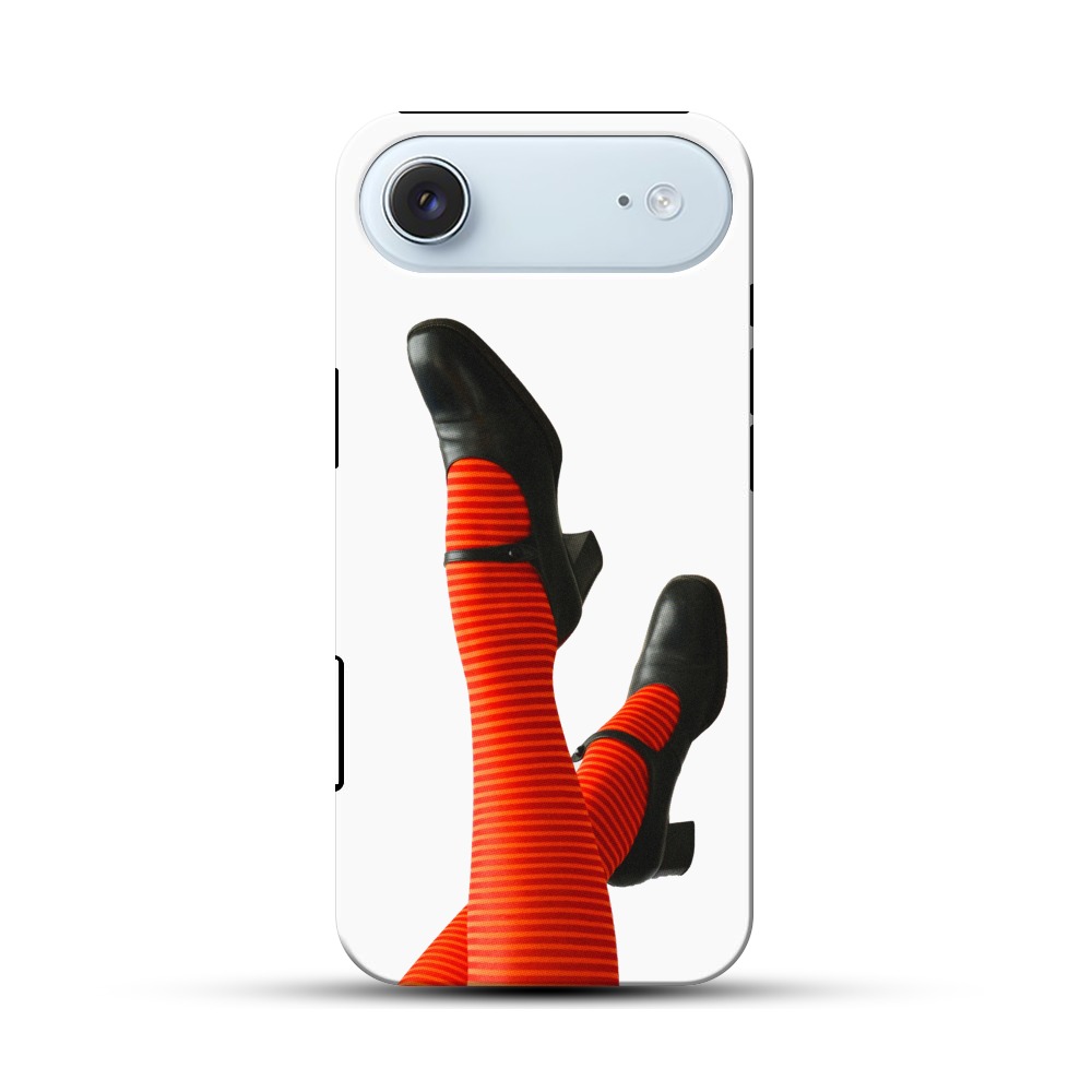 赤いストライプのタイツと靴 iPhone Airオリジナル耐衝撃ケース