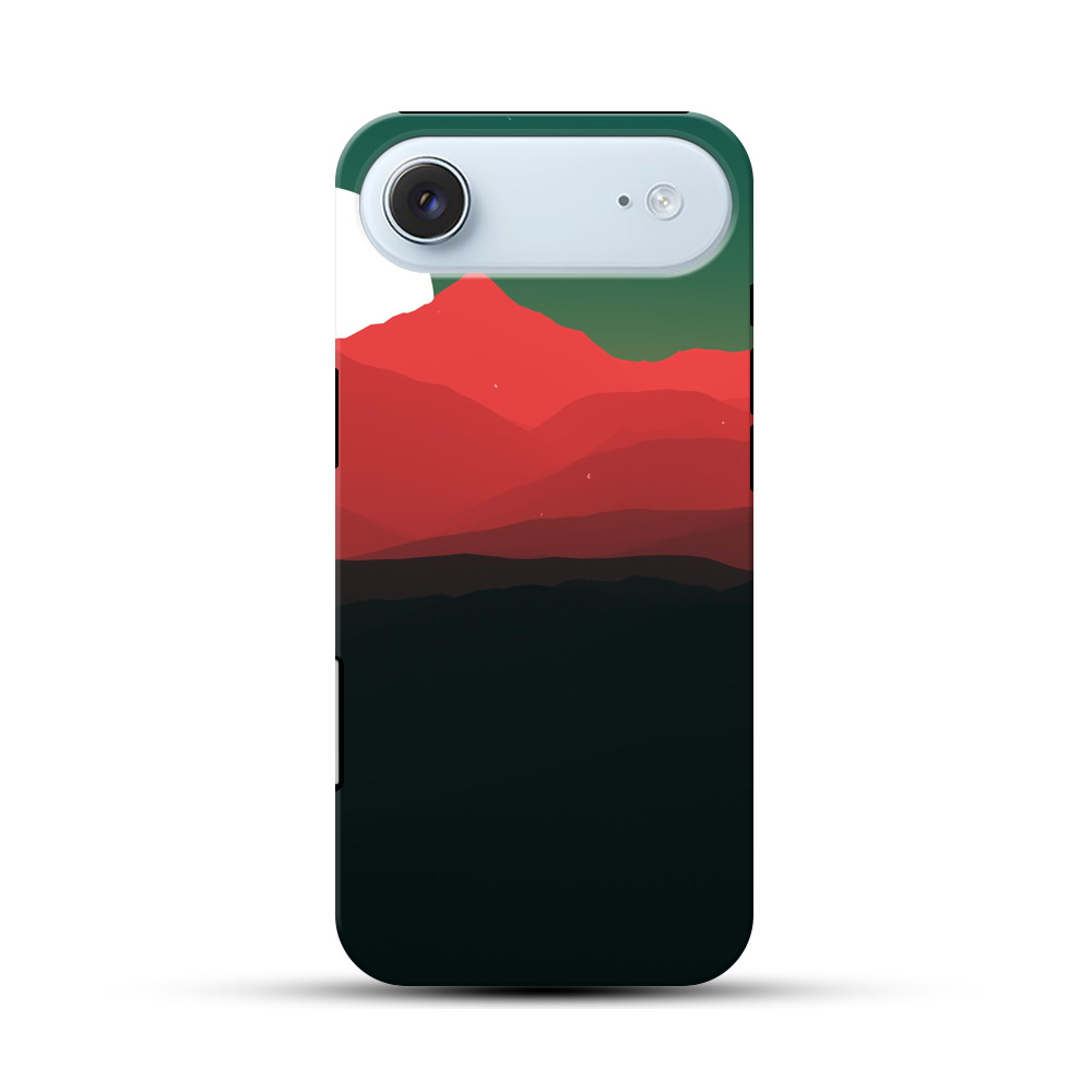 赤い山の風景 iPhone Airオリジナル耐衝撃ケース