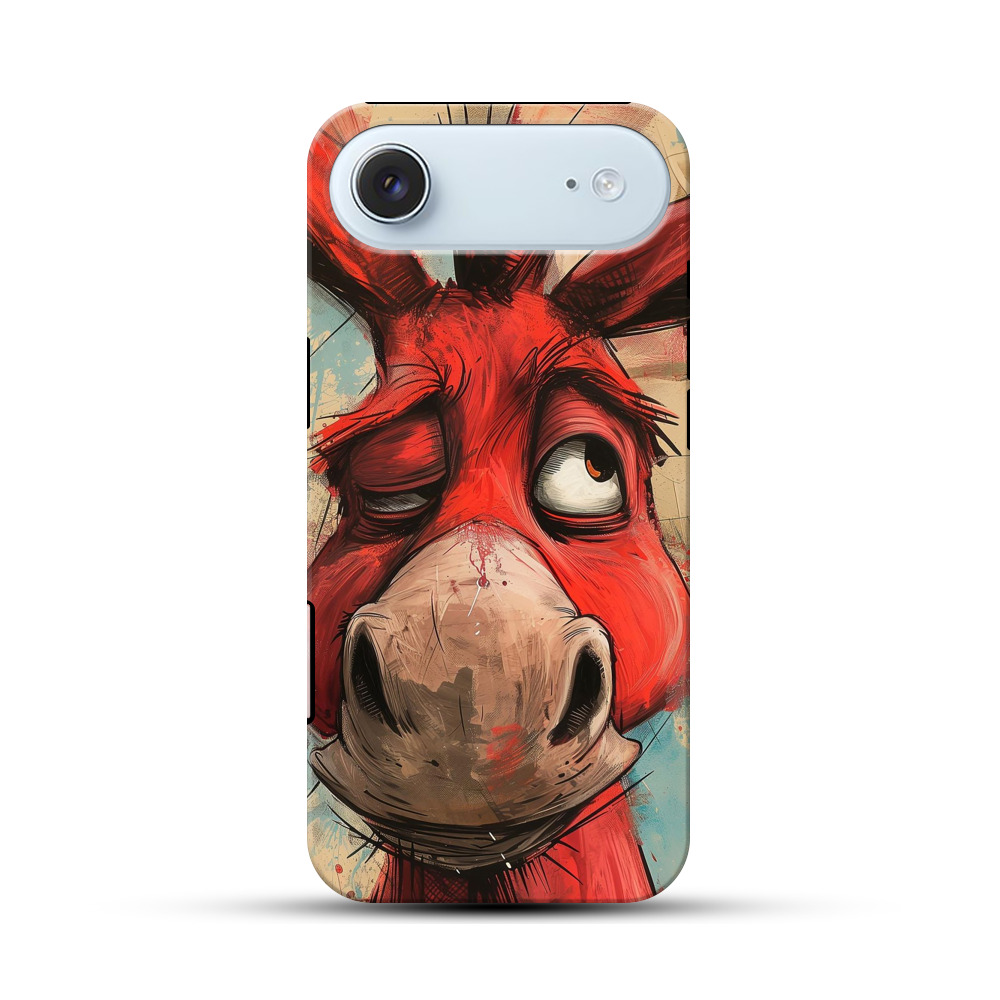 ウィンク赤いロバ iPhone Airオリジナル耐衝撃ケース