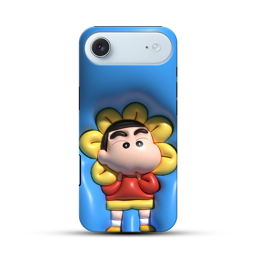 花とアニメキャラ iPhone Airオリジナル耐衝撃ケース