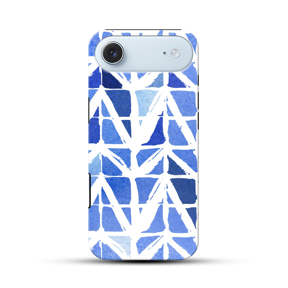 青い水彩模様 iPhone Airオリジナル耐衝撃ケース