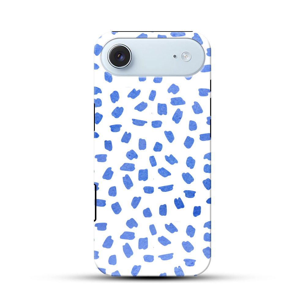 青い水彩のパターン iPhone Airオリジナル耐衝撃ケース