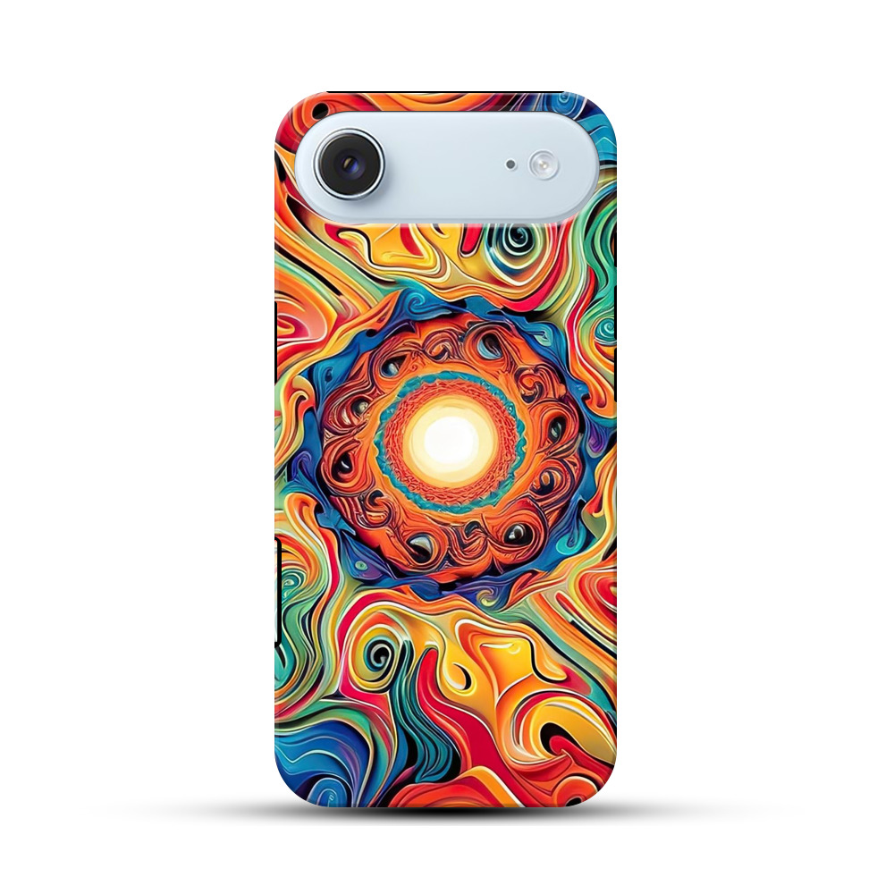 鮮やかな渦巻き模様 iPhone Airオリジナル耐衝撃ケース