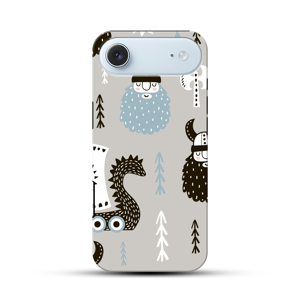 バイキングのパターン iPhone Airオリジナル耐衝撃ケース