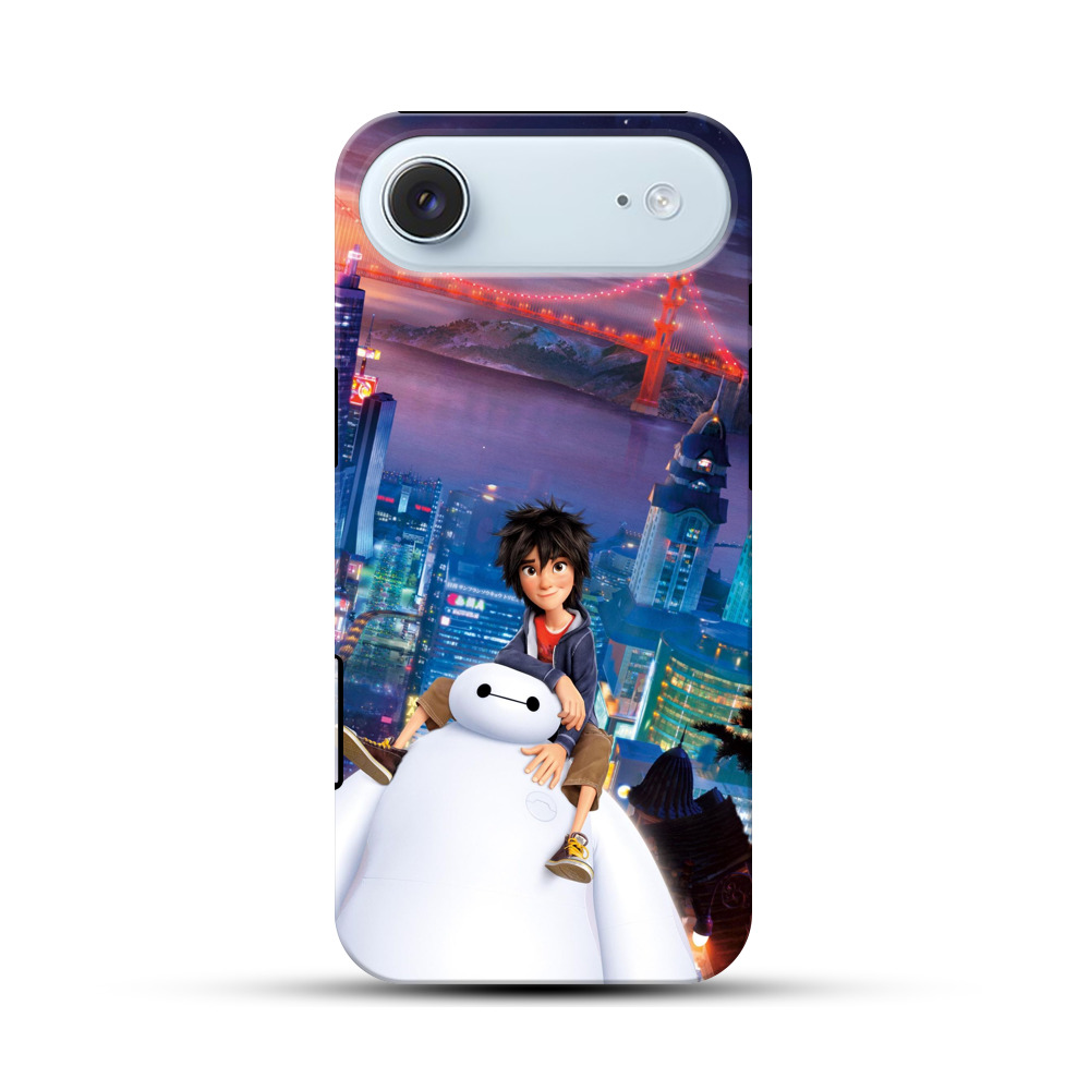 夜の都市とロボット iPhone Airオリジナル耐衝撃ケース