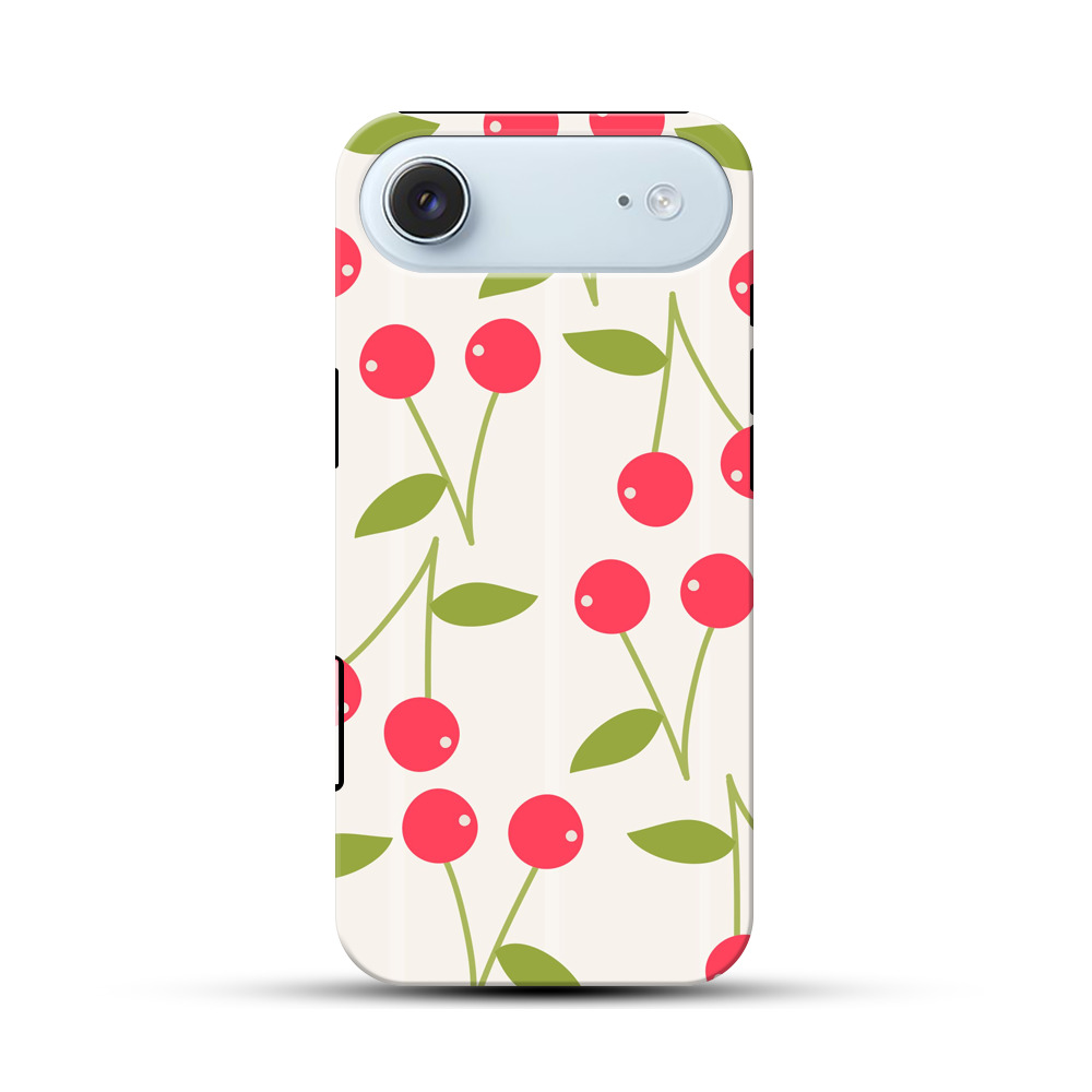 チェリーのパターン iPhone Airオリジナル耐衝撃ケース