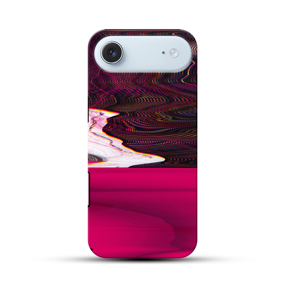 抽象的なグリッチアート iPhone Airオリジナル耐衝撃ケース