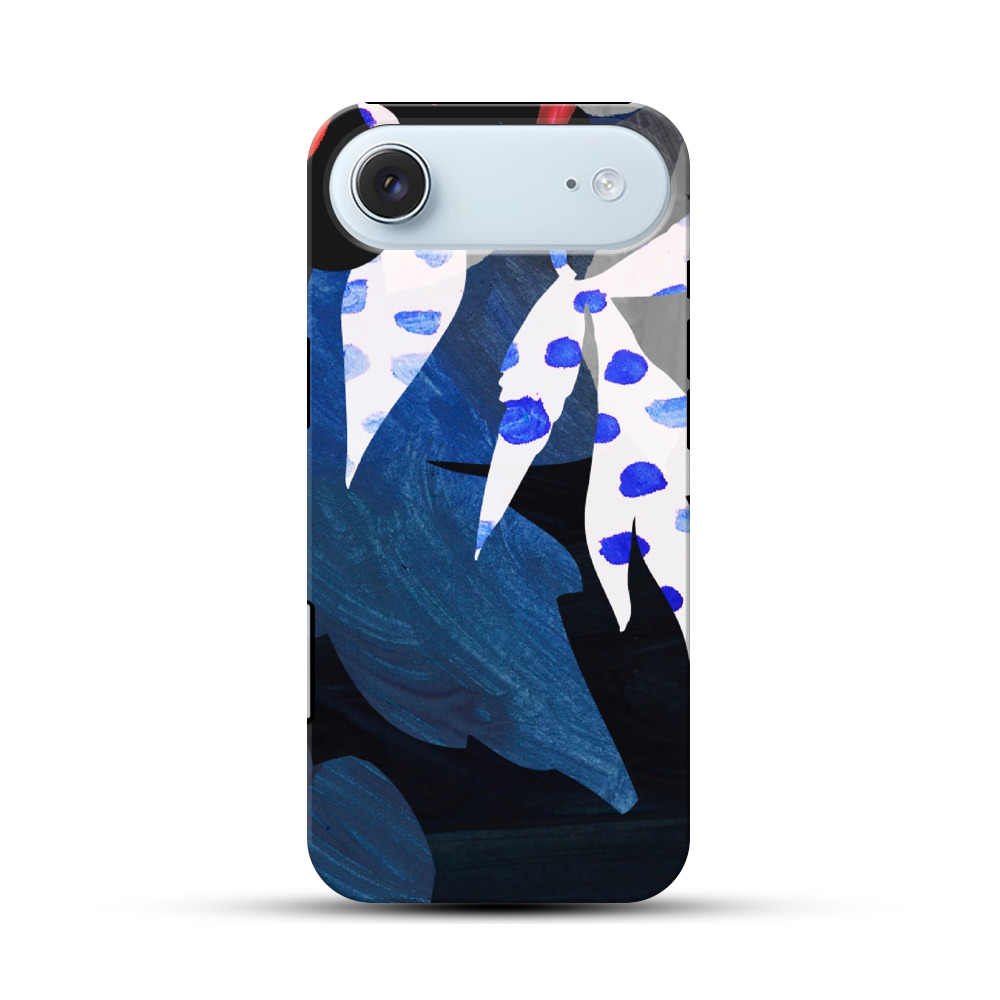 抽象的な花と葉のアート iPhone Airオリジナル耐衝撃ケース