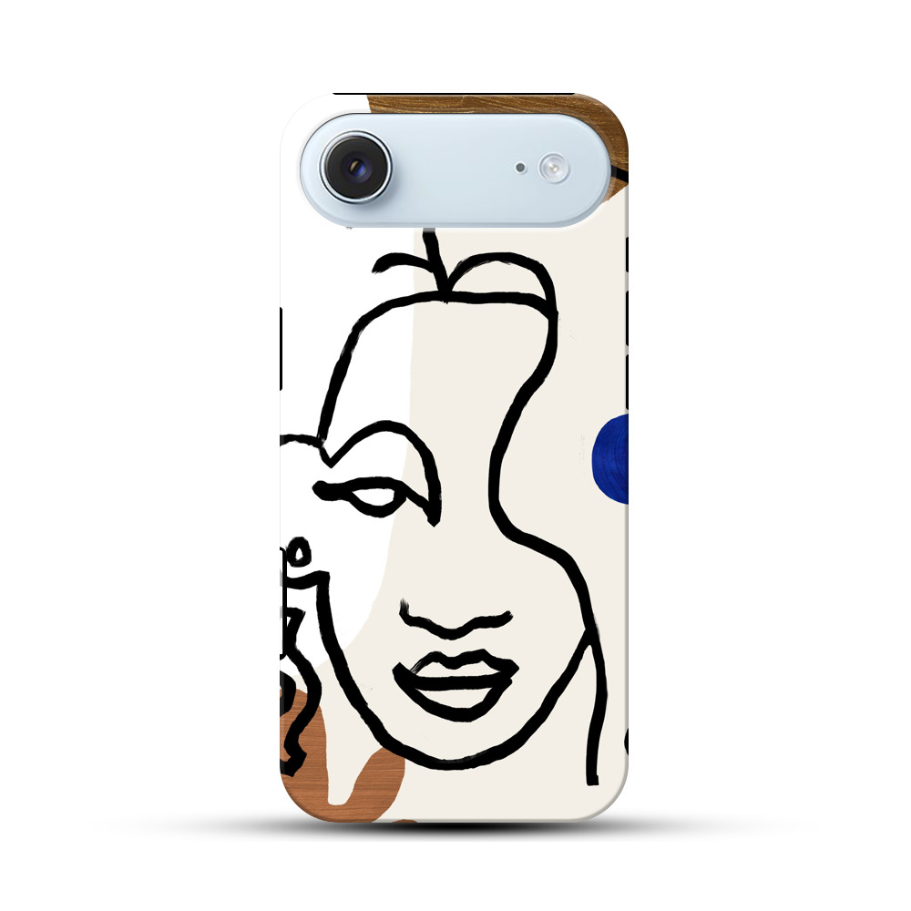 抽象的な女性の顔 iPhone Airオリジナル耐衝撃ケース