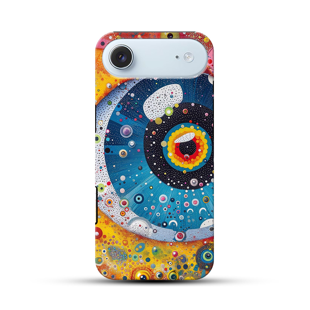 カラフルな目の抽象画 iPhone Airオリジナル耐衝撃ケース