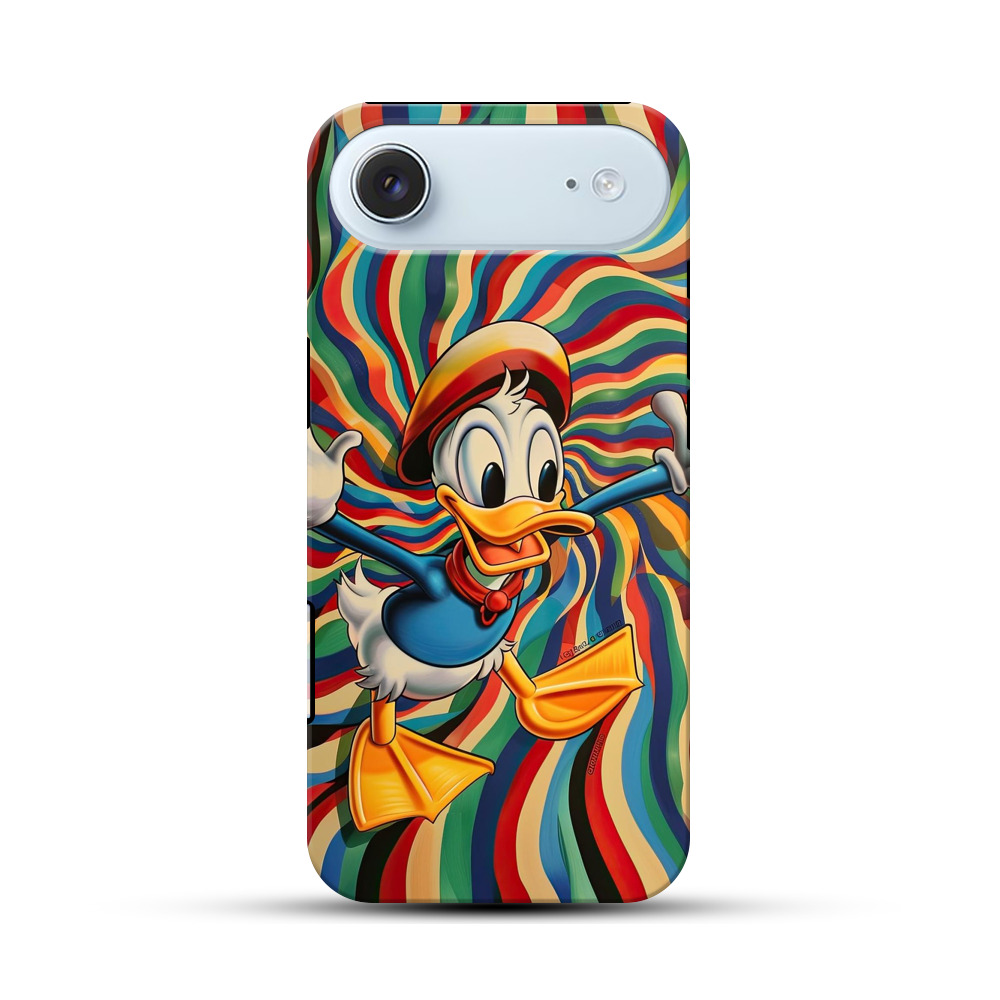 カラフル渦巻きドナルドダック iPhone Airオリジナル耐衝撃ケース