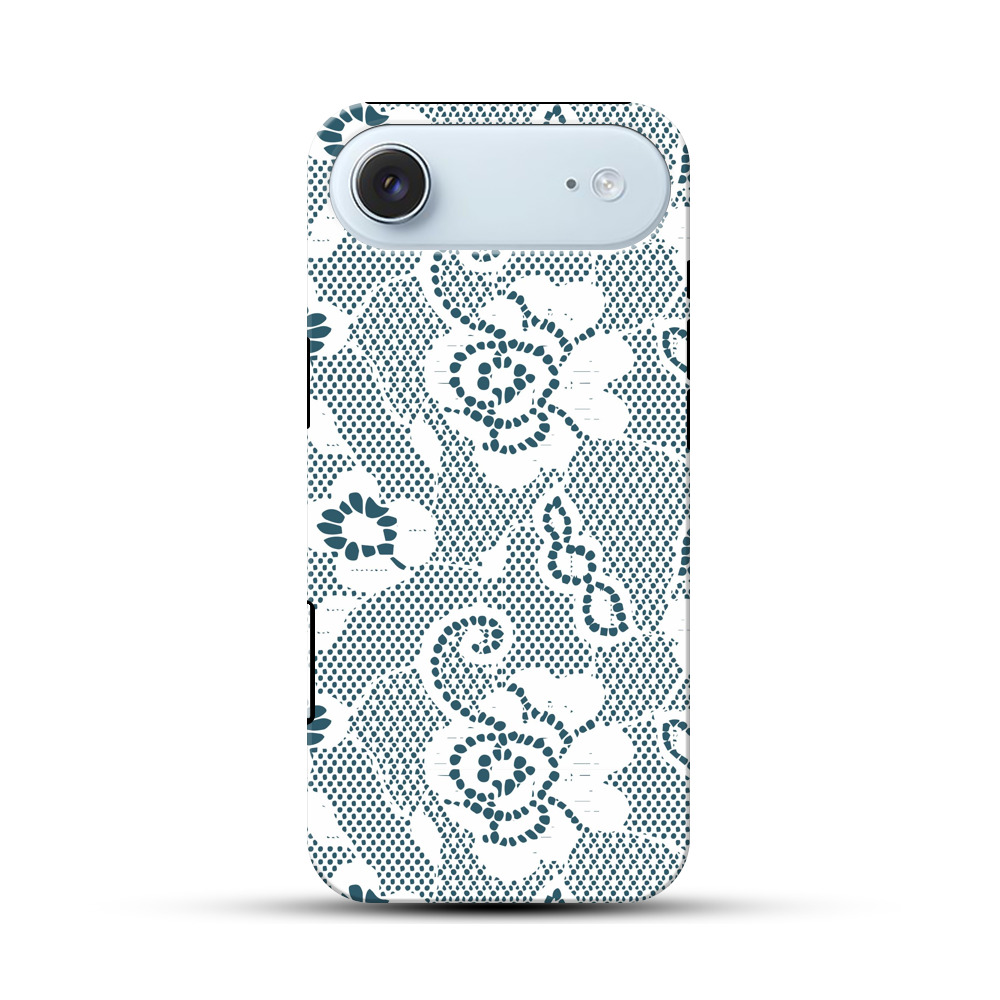 ドットパターン花柄デザイン iPhone Airオリジナル耐衝撃ケース