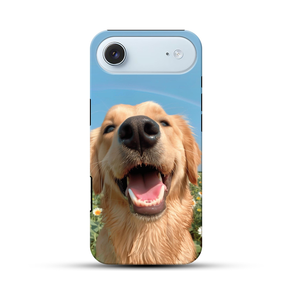 笑顔のゴールデンレトリバー犬ケース用写真 iPhone Airオリジナル耐衝撃ケース