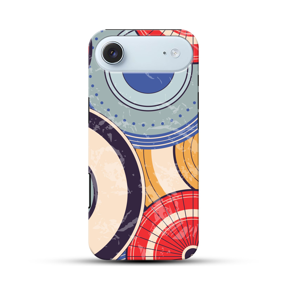 円模様のデザイン iPhone Airオリジナル耐衝撃ケース