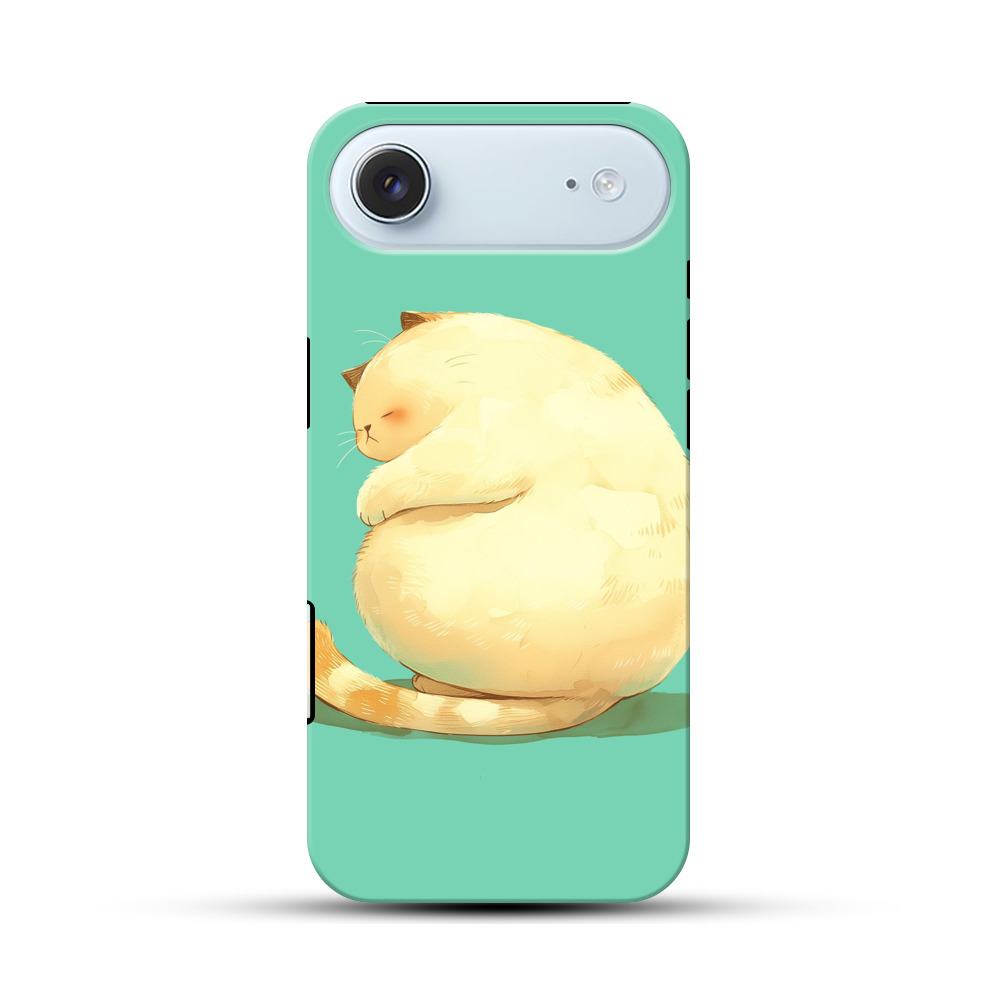 ふっくら眠る可愛い猫 iPhone Airオリジナル耐衝撃ケース