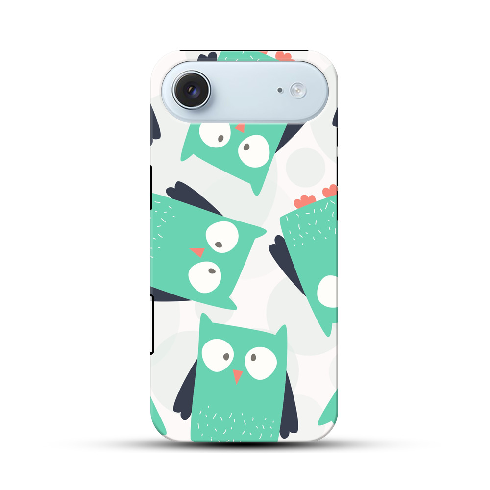 フクロウのパターン iPhone Airオリジナル耐衝撃ケース