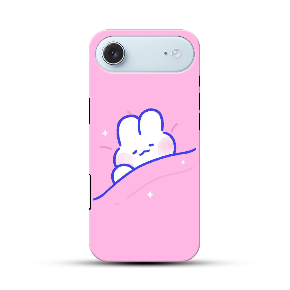 布団で眠るかわいいウサギ iPhone Airオリジナル耐衝撃ケース
