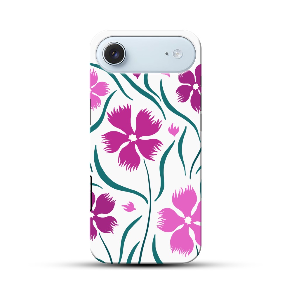 花のデザイン iPhone Airオリジナル耐衝撃ケース