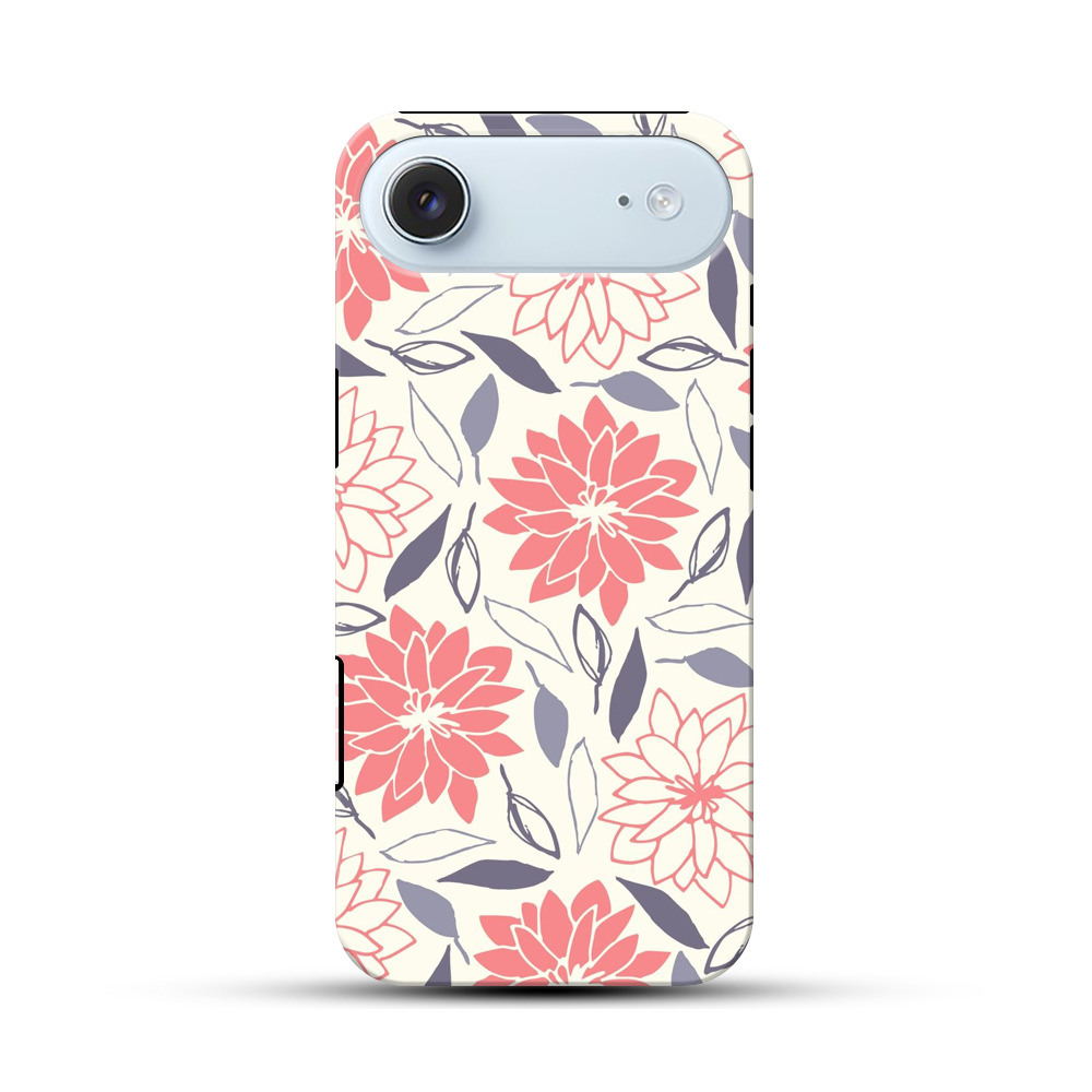 花のパターン iPhone Airオリジナル耐衝撃ケース