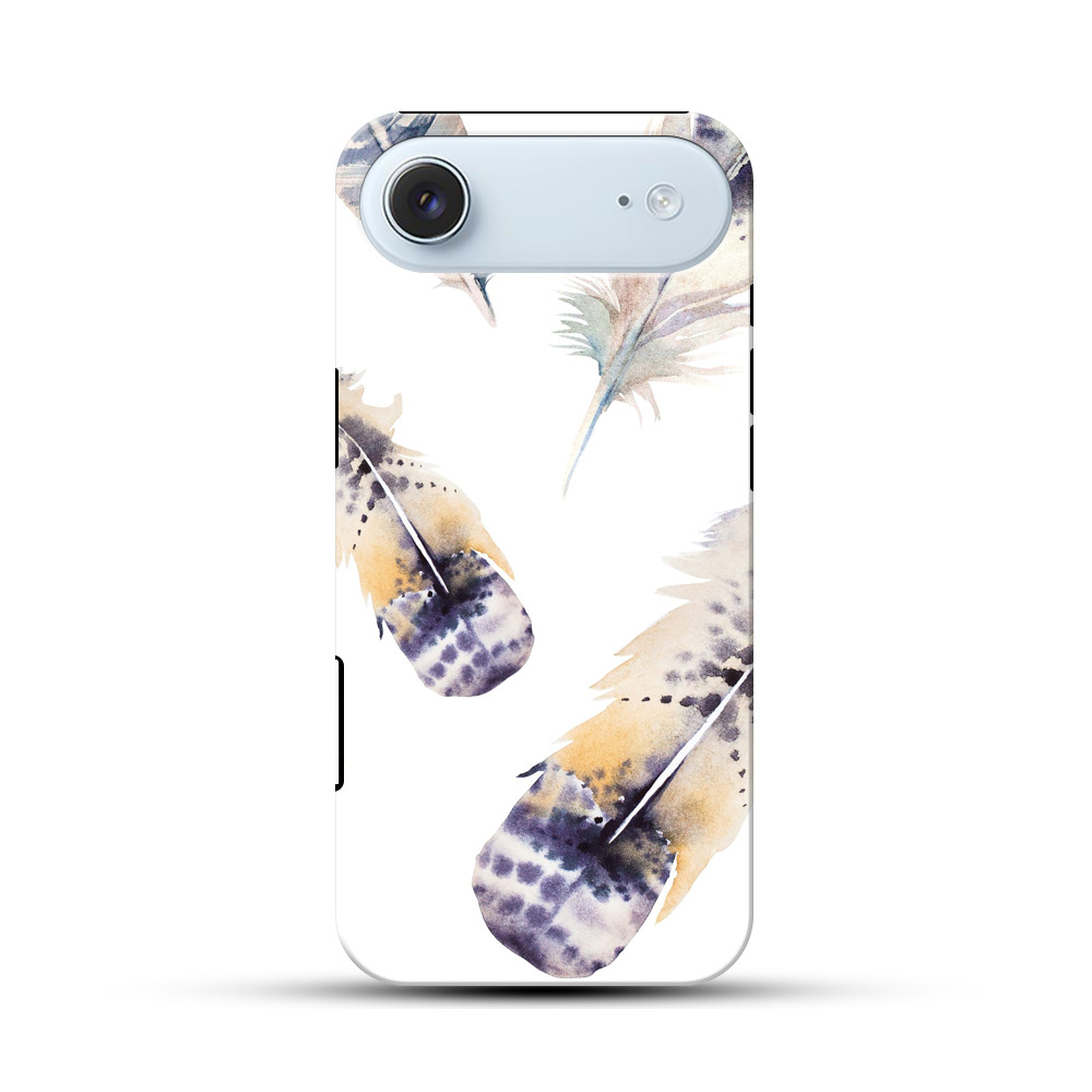 羽の水彩画 iPhone Airオリジナル耐衝撃ケース