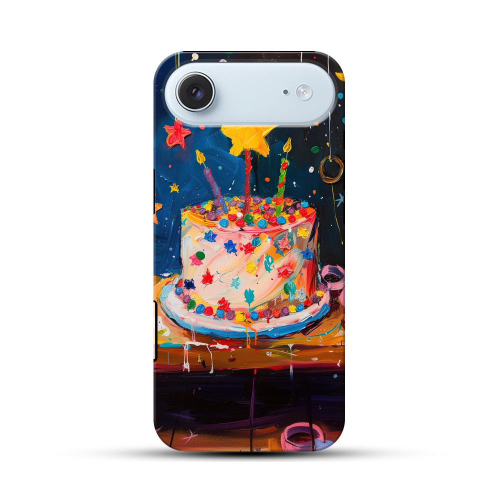 星飾りの誕生日ケーキ iPhone Airオリジナル耐衝撃ケース
