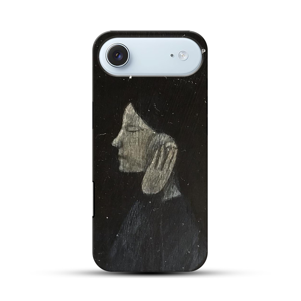 星空の下で耳を澄ます女性 iPhone Airオリジナル耐衝撃ケース