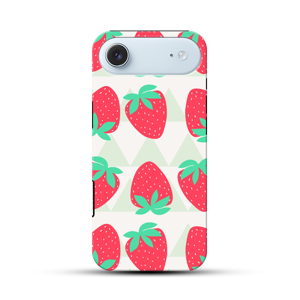 いちごのパターン iPhone Airオリジナル耐衝撃ケース