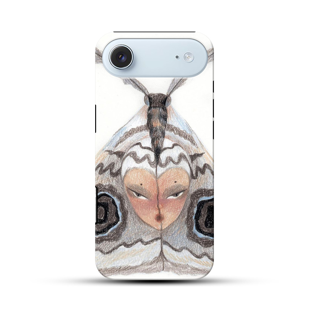 人面蛾のイラスト iPhone Airオリジナル耐衝撃ケース