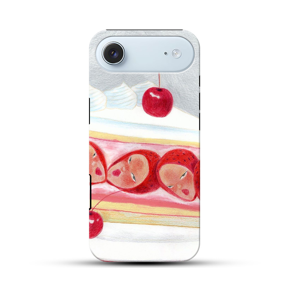 顔のいちごケーキ iPhone Airオリジナル耐衝撃ケース