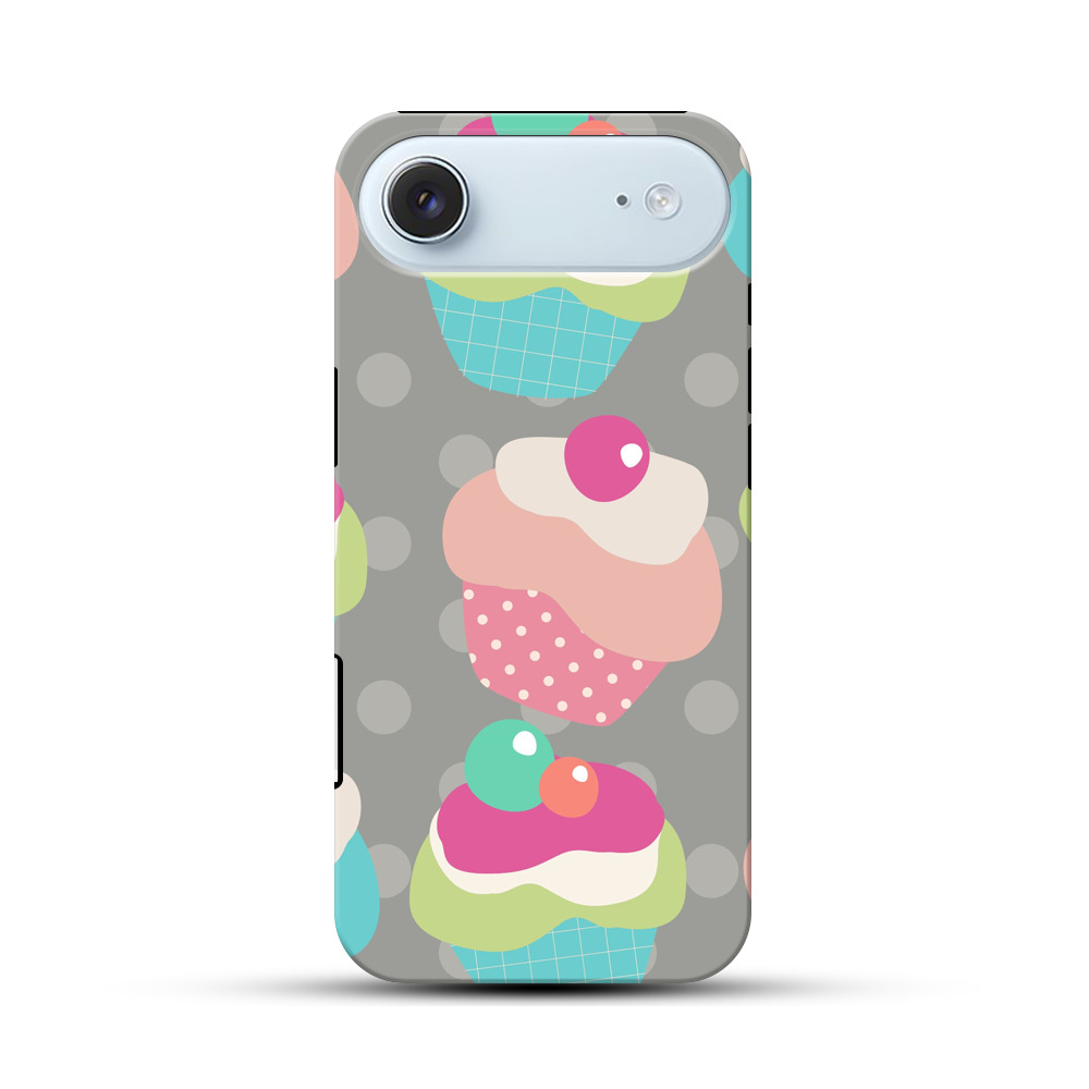 カップケーキのパターン iPhone Airオリジナル耐衝撃ケース