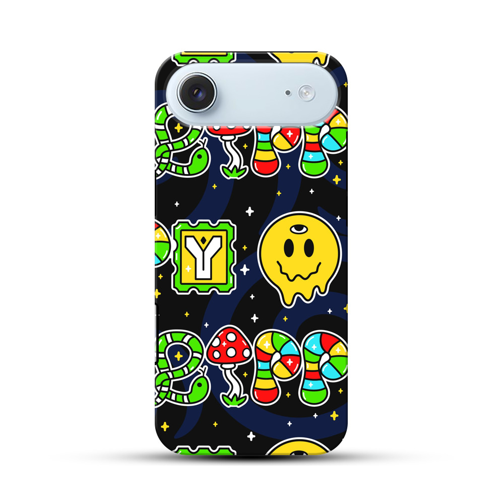 カラフルで不思議な宇宙パターン iPhone Airオリジナル耐衝撃ケース