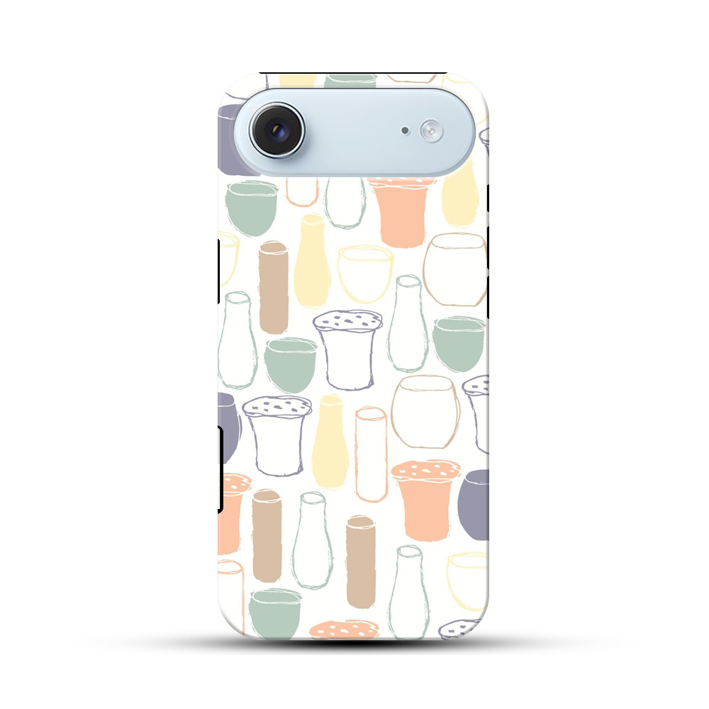 カラフルな瓶と筒のパターン iPhone Airオリジナル耐衝撃ケース