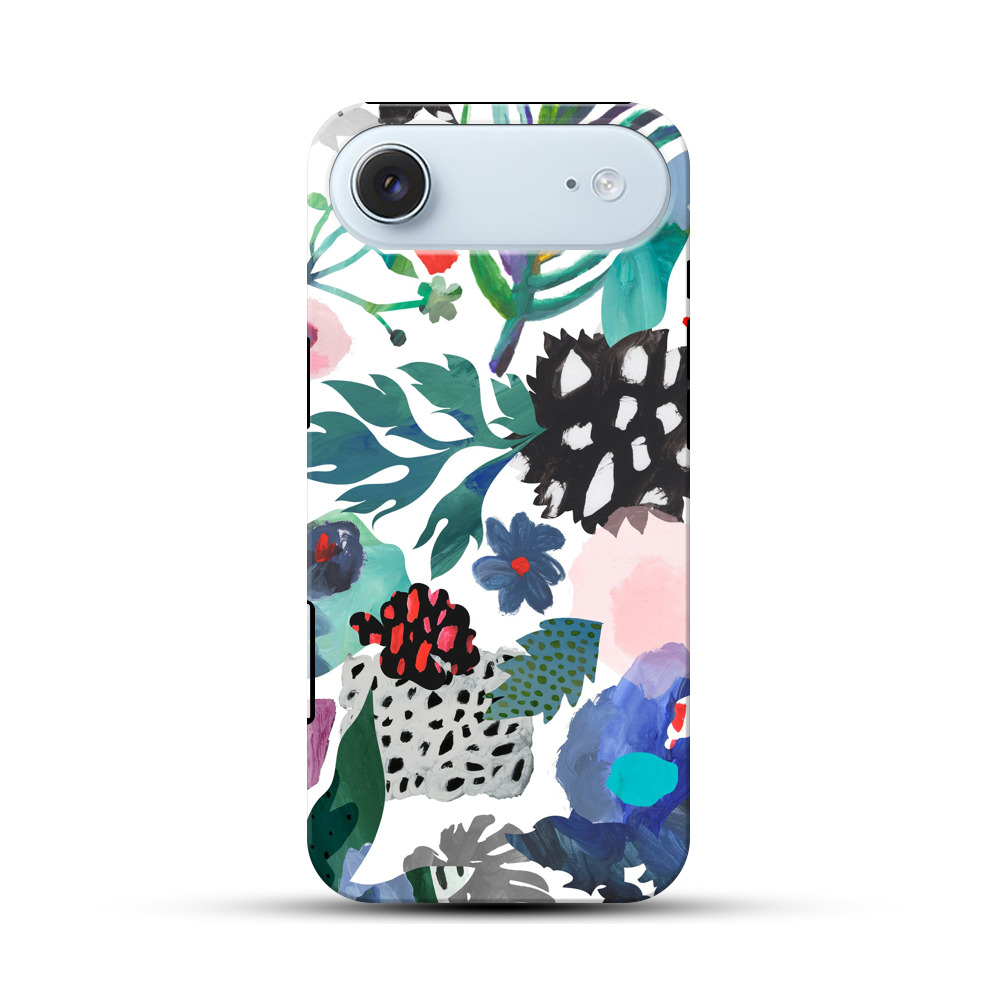 カラフルな抽象花柄 iPhone Airオリジナル耐衝撃ケース