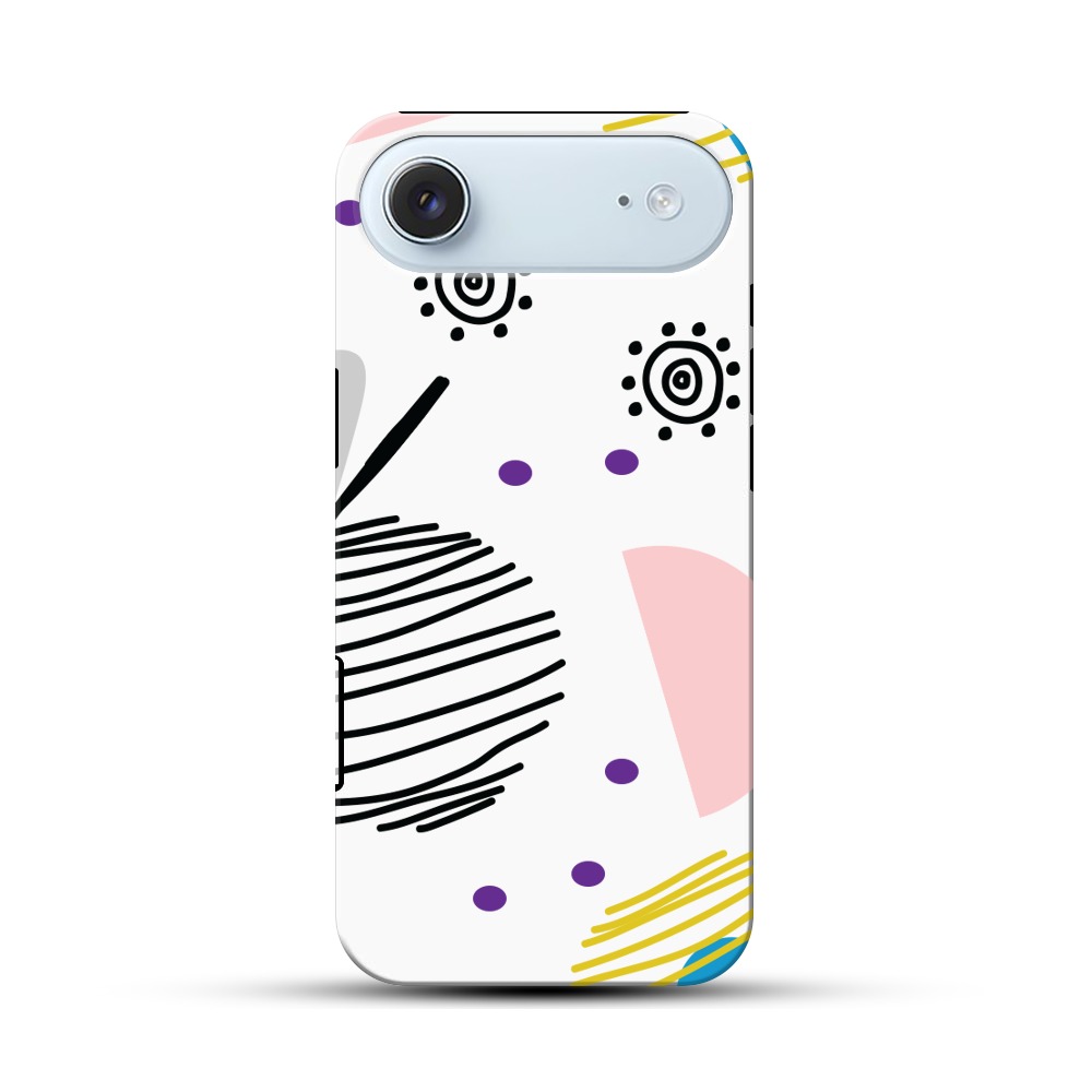 カラフルな抽象模様 iPhone Airオリジナル耐衝撃ケース